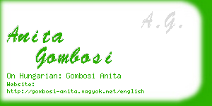 anita gombosi business card